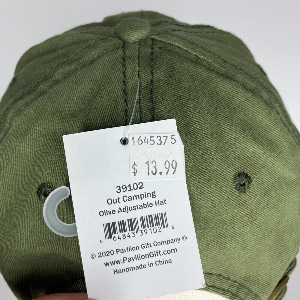 Out Camping Green Adjustable Hat - Picture 5 of 9
